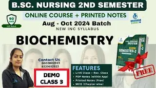 DEMO CLASS 3 | bsc nursing biochemistry | bsc nursing 2nd semester | B. Sc NURSING 2024