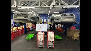 Complete hardware oil change in the automatic transmission of the Audi Q8 and Q7. Differentials a...