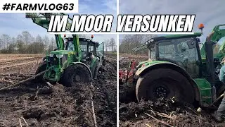 Traktor im Moor versenkt! Haben wir ihn wieder raus bekommen?  FARMVLOG #63