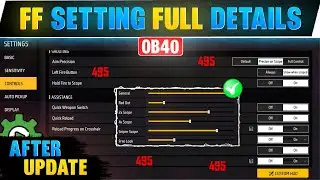 Free fire setting full details in tamil || After update headshot setting 🔥|| Free fire setting