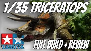 Tamiya 1:35  Retro Triceratops Eurycephalus kit Full Build and Review
