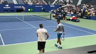 Djokovic vs Khachanov US Open 2023 practice