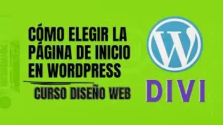 CÓMO elegir la página de inicio en WORDPRESS