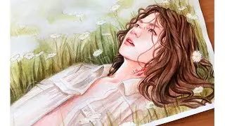 Как нарисовать портрет акварелью | by Ane44ca ART