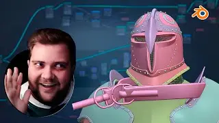 Древний рыцарь в Blender и геонодовый ремень #16