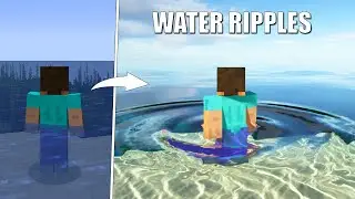 Realistic Minecraft: Mesmerizing Water Ripple Physics in Action! Physics Mod - 4K