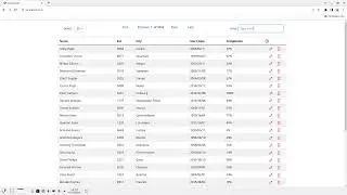 An example of vanilla js table