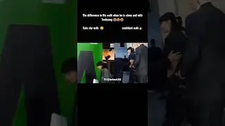 The difference in Jungkook walk when he is alone and with Taehyung.. The Duality 🔥🔥😭😭😭 