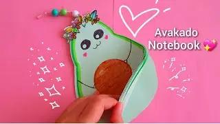 Havalı Avakado Mini Notebook Yapımı 😍🥑Mini Defter Yapımı Diy🥑Notebook Diy🥑🥑🥑📒