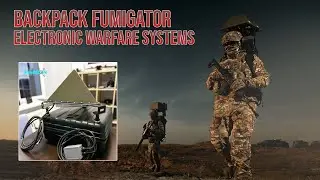 Russian Soldiers with Backpack Fumigator Electronic Warfare Systems