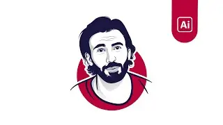 how to make flat vector portrait | adobe illustrator