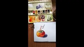 Nianiani's first ever live stream painting: Painting Persimmon