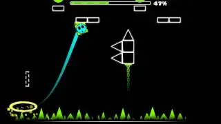Прохождение уровня в Geometry Dash 