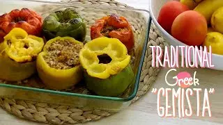 The best stuffed bell pepper recipe with ground beef and rice (Traditional Greek "Gemista")🥩🍚🌶