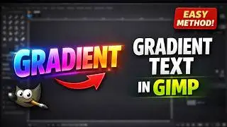 How to do gradient text in gimp | Gimp tutorial