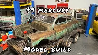 (114) 1949 Mercury abandonded field find scale model kit weathered build
