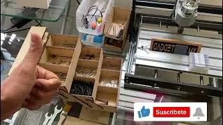 Diseño y fabricación de caja plegable para organizar el taller | CORTE LASER CO2|MDF| .DXF | VECTOR