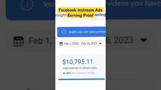 In Stream Ads Earning Proof From Facebook Monetization 