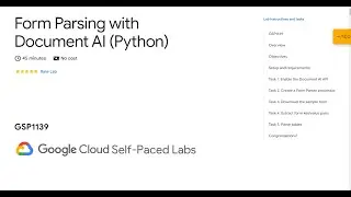 How to do Form Parsing with Document AI using Python #ai #qwiklabs #google #parsing