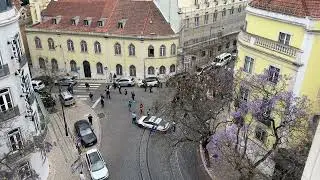 Free Palestine march on a Lisbon synagogue, June 8, 2024