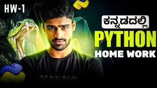 Python in Kannada - Homework-1 Questions Solved - Tips and Tricks | Full Course for Beginners