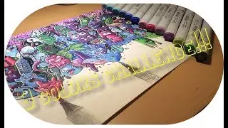 3 Colors Challenge| Copic marker Illustration