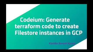 Codeium: Generate terraform code to create Filestore instances in GCP