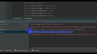 The minCompileSdk (31) specified in a | 