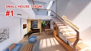 HOUSE AND HOME - Small House Design ep01- 70sqm / 753sqft includes kitchen, 2 beds, bathroom