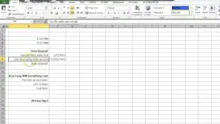 How to Subtract Dates in Excel 2010
