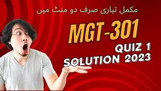 MGT301 QUIZ 1 SOLUTION 2023 || MGT301 QUIZ 1 SOLUTION SPRING 2023