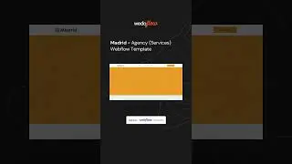 Webflow Agency Template – Madrid 😎