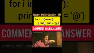 Python Daily Question - 114 #python #code #viral #youtubeshorts #shorts #short #youtube #code #india