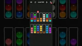 Ball Sort Color Water Puzzle Solution Level 543