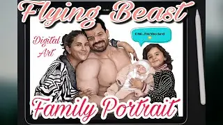 Flying Beast Family Portrait!! Digital Art!! Ipad painting! Procreate!! @FlyingBeast320  #art #artist