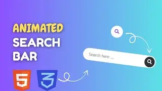 Animated Search Bar with only HTML and CSS | Beginner Tutorial
