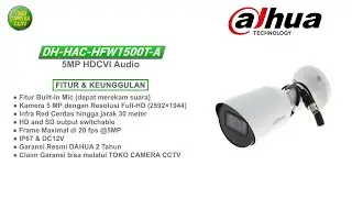 KAMERA CCTV OUTDOOR 5MP AUDIO DAHUA HAC-HFW1500T-A BUILT-IN MIC