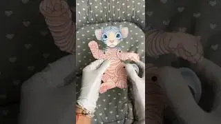 Бумажная шарнирная кошечка Пикси