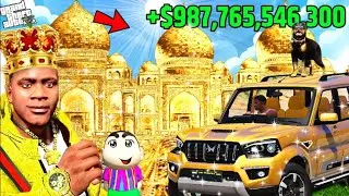 FRANKLIN TOUCH ANYTHING BECOME GOLD || EVERYTHING IS FREE IN GTA 5 || FRANKLIN GOLD POWER GTA 5