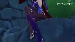 Mona stretching - Genshin Impact