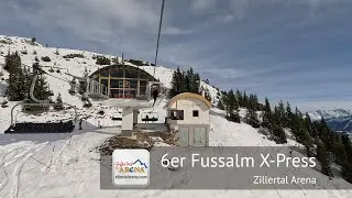6er Fussalm X-Press (Winter) Full Ride - Zillertal Arena | Built by Poma in 1999
