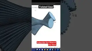 Twisted Gear in Onshape #onshape #caddesign #shorts #youtubeshorts #gears #subscribetomychannel
