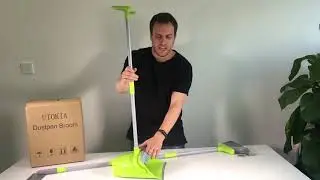Broom and Dustpan Set, Dustpan with Long Handle Broom Combo Set