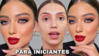 HOW TO DO PARTY MAKEUP *FOR BEGINNERS* | EASY MAKEUP WITH RED LIPSTICK