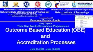 Dr. N. K. Sakthivel | Dr. S. Subasree | FDP on OBE and Accreditation Processes | Valedictory Sessn.|
