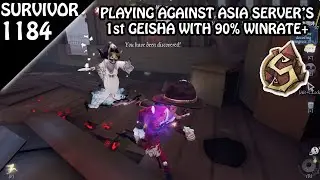 Fighting 1st Geisha with 90% winrate moment - Survivor Rank #1184 (Identity v)