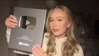ASMR LIVE unboxing my 100k play button !! ˚⋆˚⊹