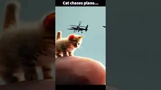cat chases plane, then becomes plane... #cutecat #cats #cuteanimal