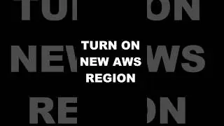 Turn on new region in AWS ☁️- HOW & WHY  | basic shorts