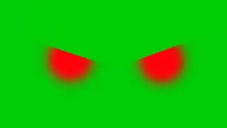 Green screen evil glowing eyes